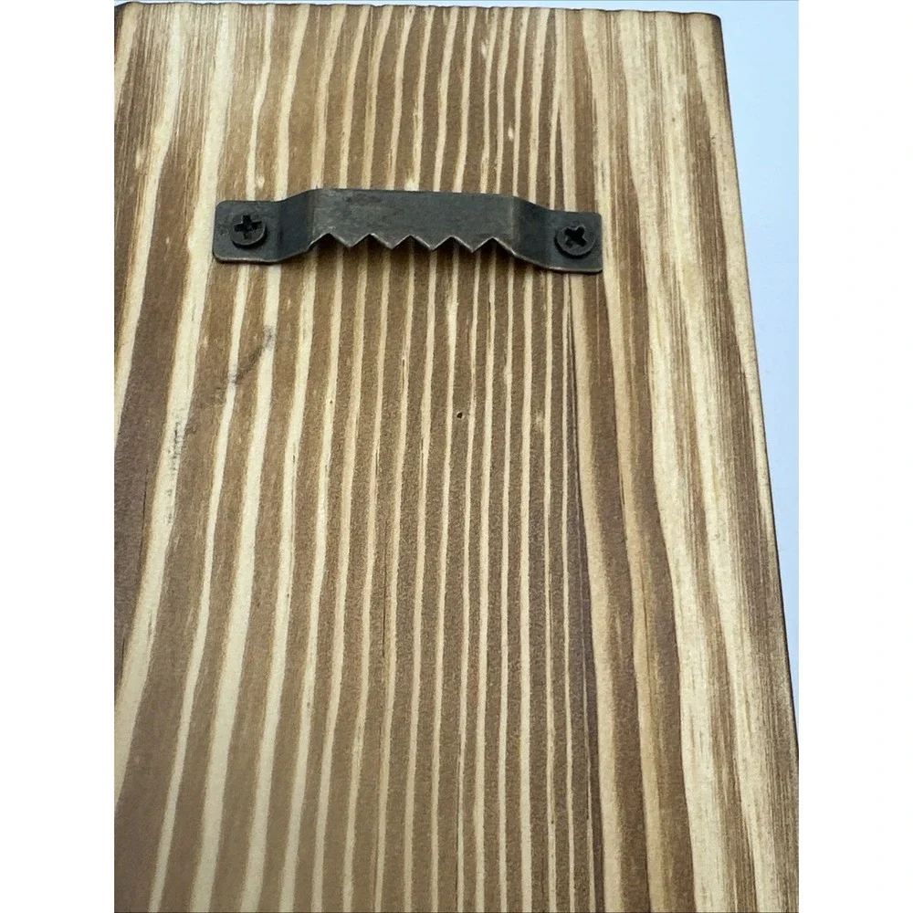 Set of 2‎ Wood Wall Planter Pocket Faux Greenery Dried Flowers Minimalist Pine